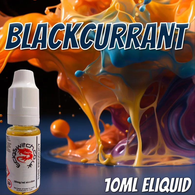 Blackcurrant e-liquid bottle