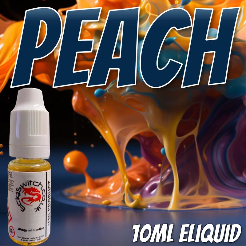 Peach e-liquid bottle