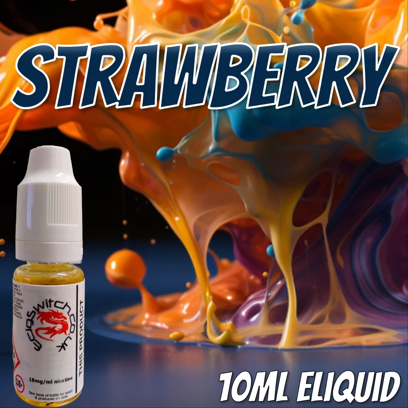 Strawberry e-liquid bottle