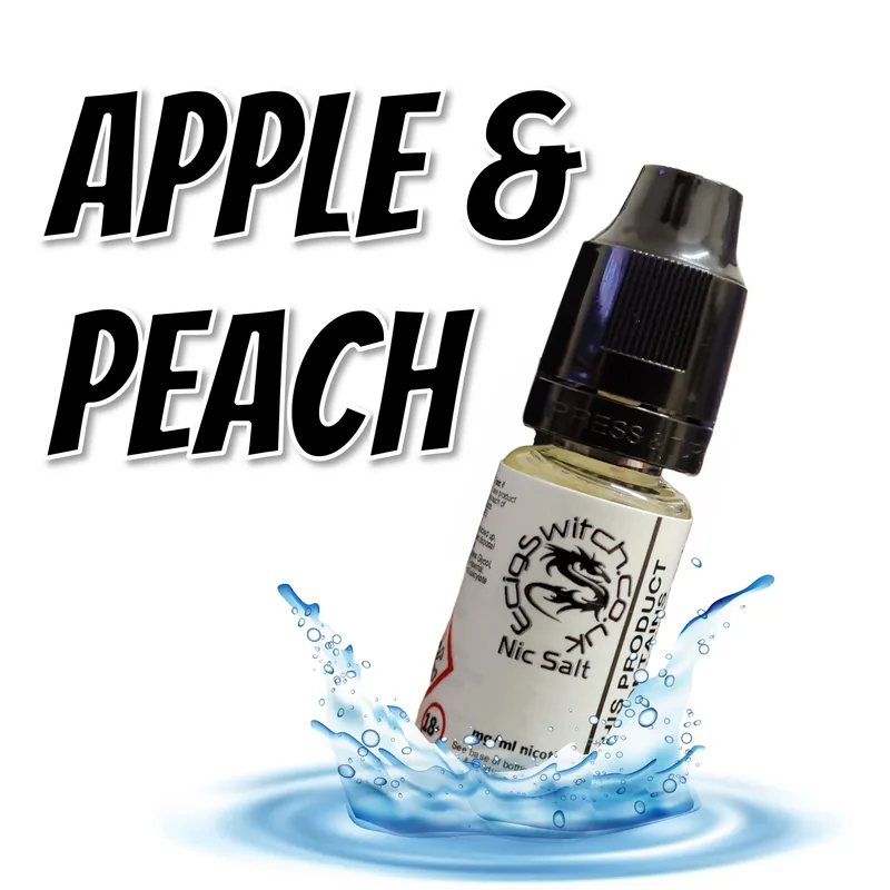 Apple & Peach e-liquid bottle