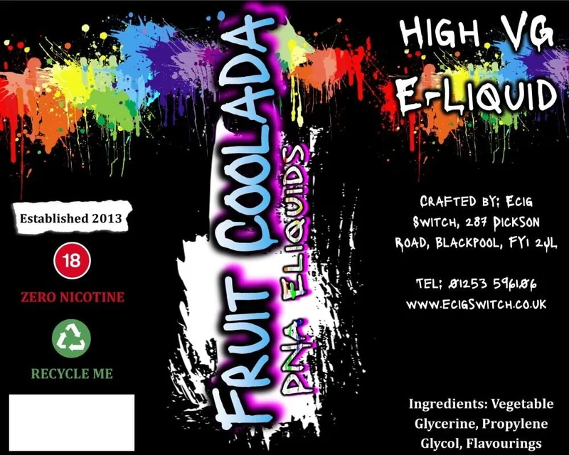 Fruit Coolada e-liquid bottle