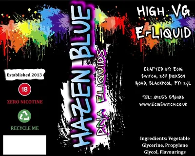 Hazen Blue e-liquid, Ecig Switch Blackpool