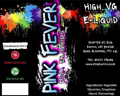 Pink Fever e-liquid, Ecig Switch Blackpool