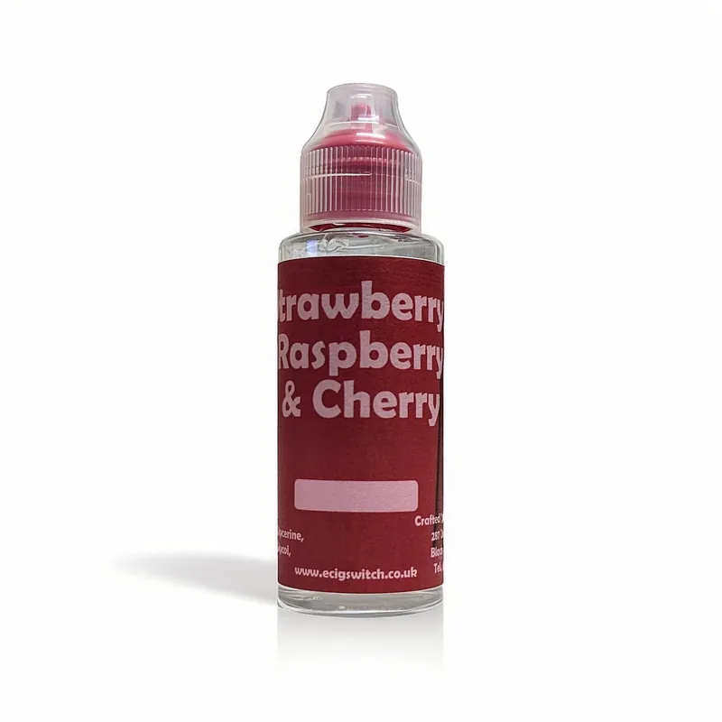 Strawberry Raspberry Cherry e-liquid bottle