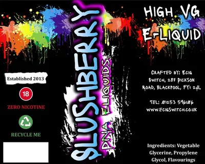 Slushberry e-liquid, Ecig Switch Blackpool