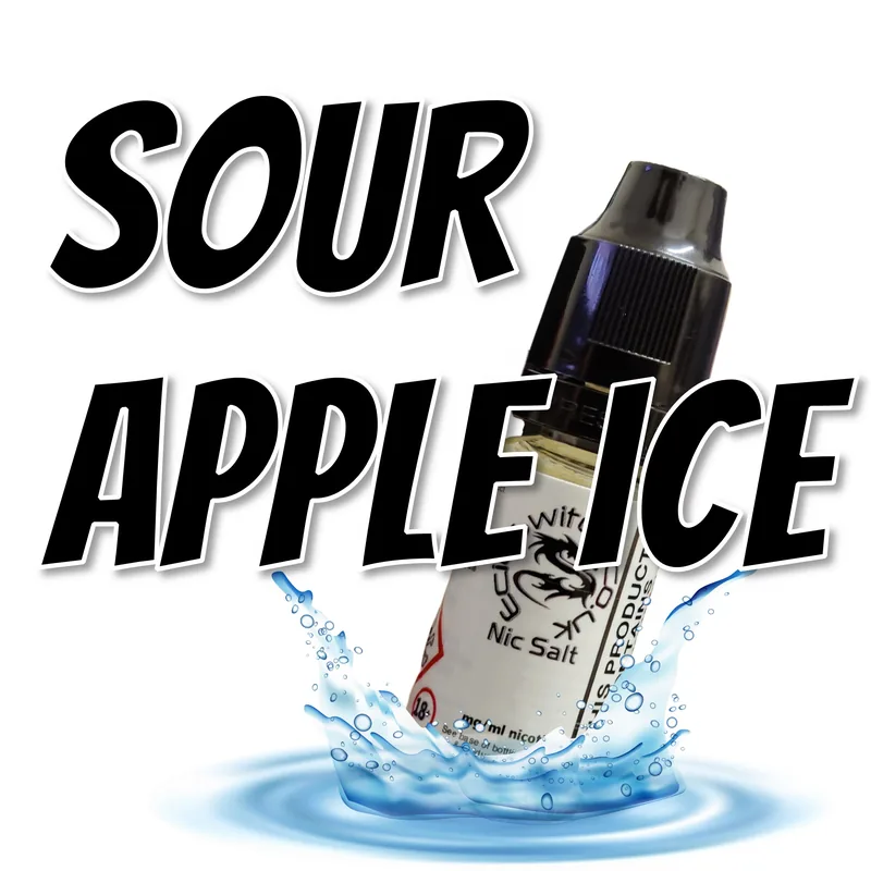 Sour Apple Ice e-liquid bottle
