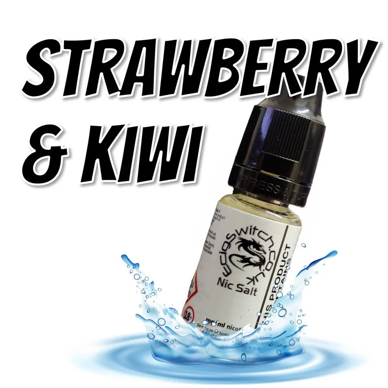 Strawberry & Kiwi e-liquid bottle