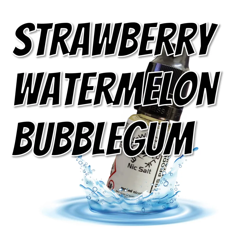 Strawberry Watermelon Bubblegum e-liquid bottle