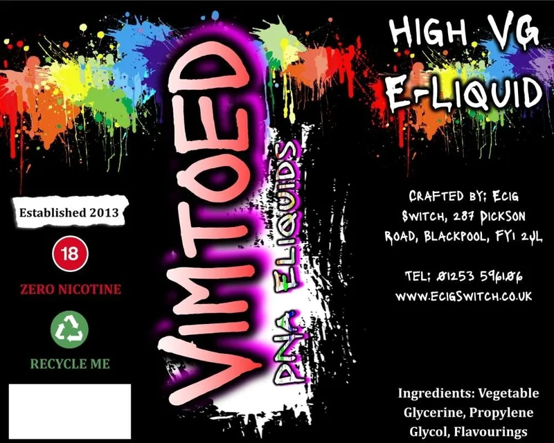 Vimtoed e-liquid bottle