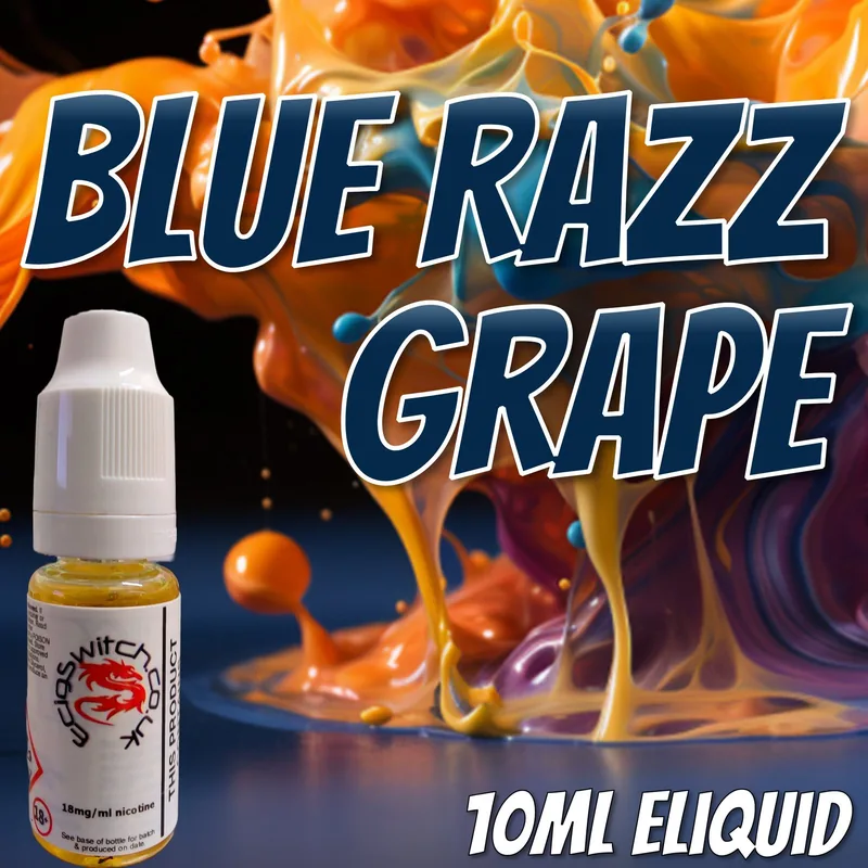 Blue Razz Grape e-liquid bottle