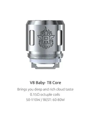 Smok TFV8 Baby Beast – T8  0.15ohm octuple coil, Ecig Switch Blackpool