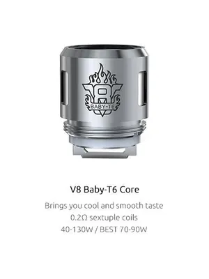 Smok TFV8 Baby Beast – T6  0.2ohm sextuple coil, Ecig Switch Blackpool