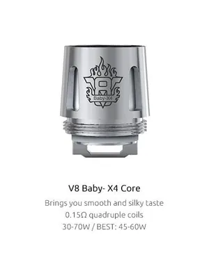 Smok TFV8 Baby Beast – X4  0.15ohm quad coil, Ecig Switch Blackpool
